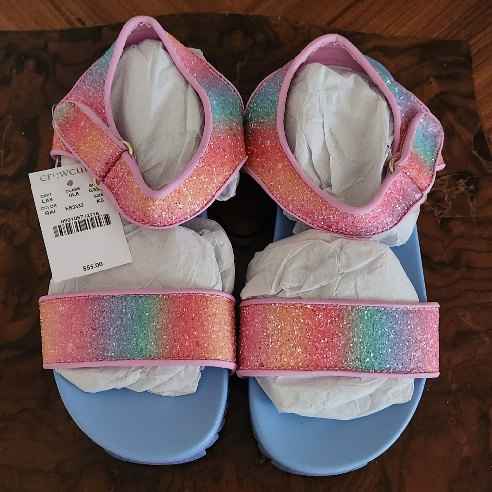 Glittery Rainbow Kids Sandals